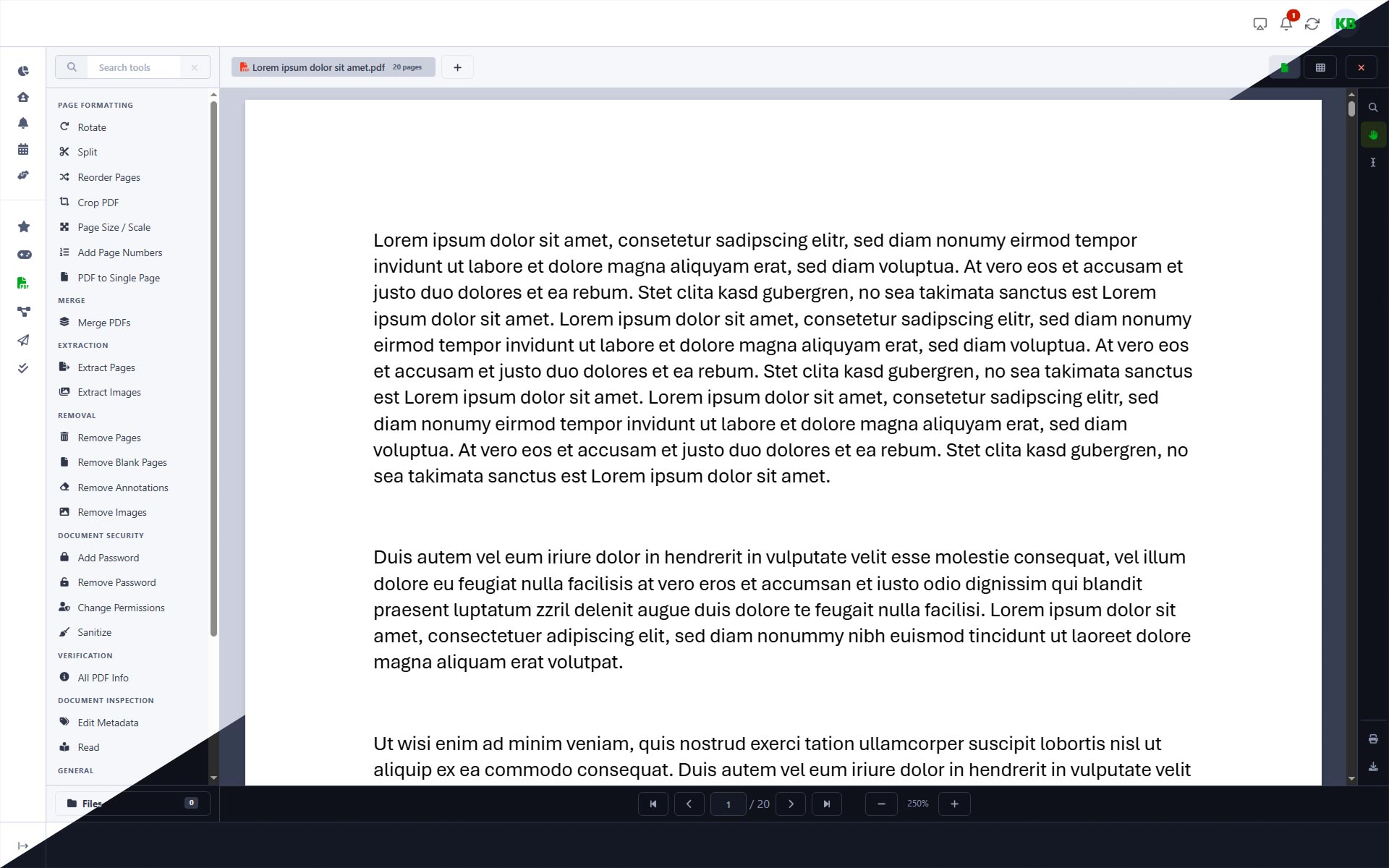 DailyBuddy free online PDF tools sidebar showing all 28 available tools