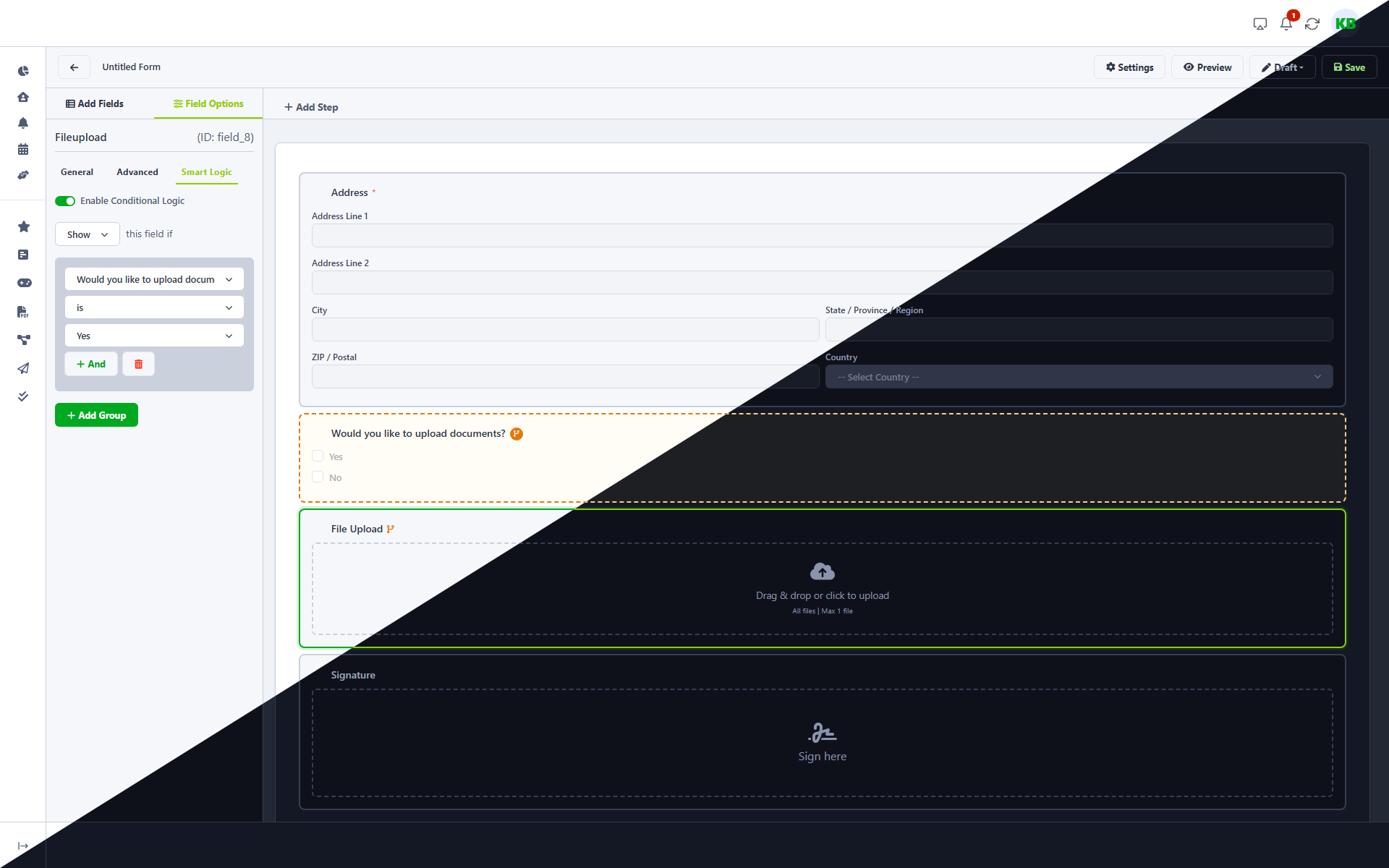 GDPR compliant online form builder by DailyBuddy — drag and drop interface on EU servers